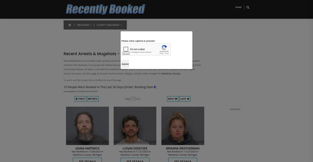 Preview of recentlybooked.com