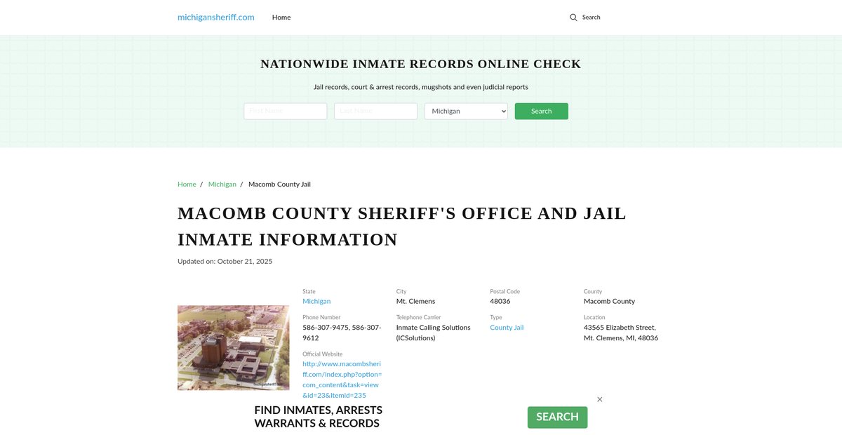 Preview of michigansheriff.com