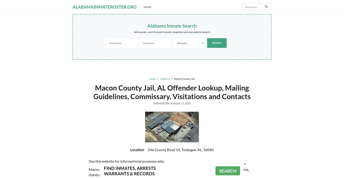 Preview of alabamainmateroster.org