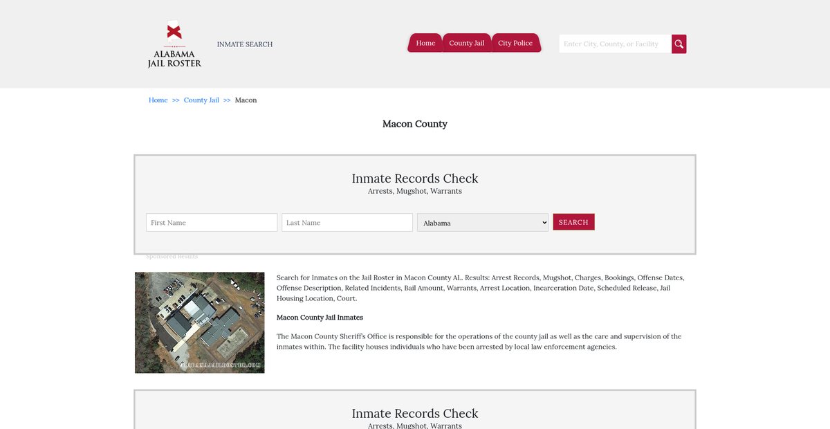 Preview of alabamajailroster.com