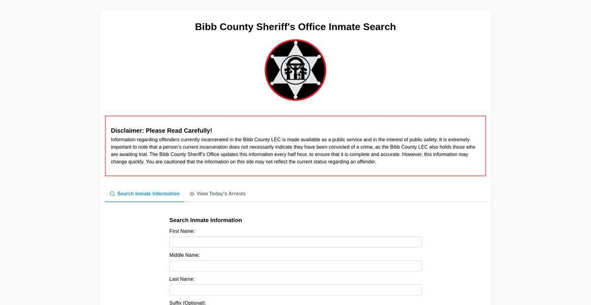 Preview of inmate.bibbsheriff.us
