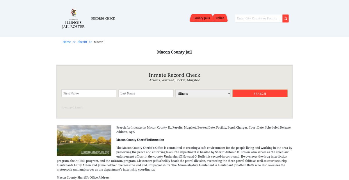Preview of illinoisjailroster.com