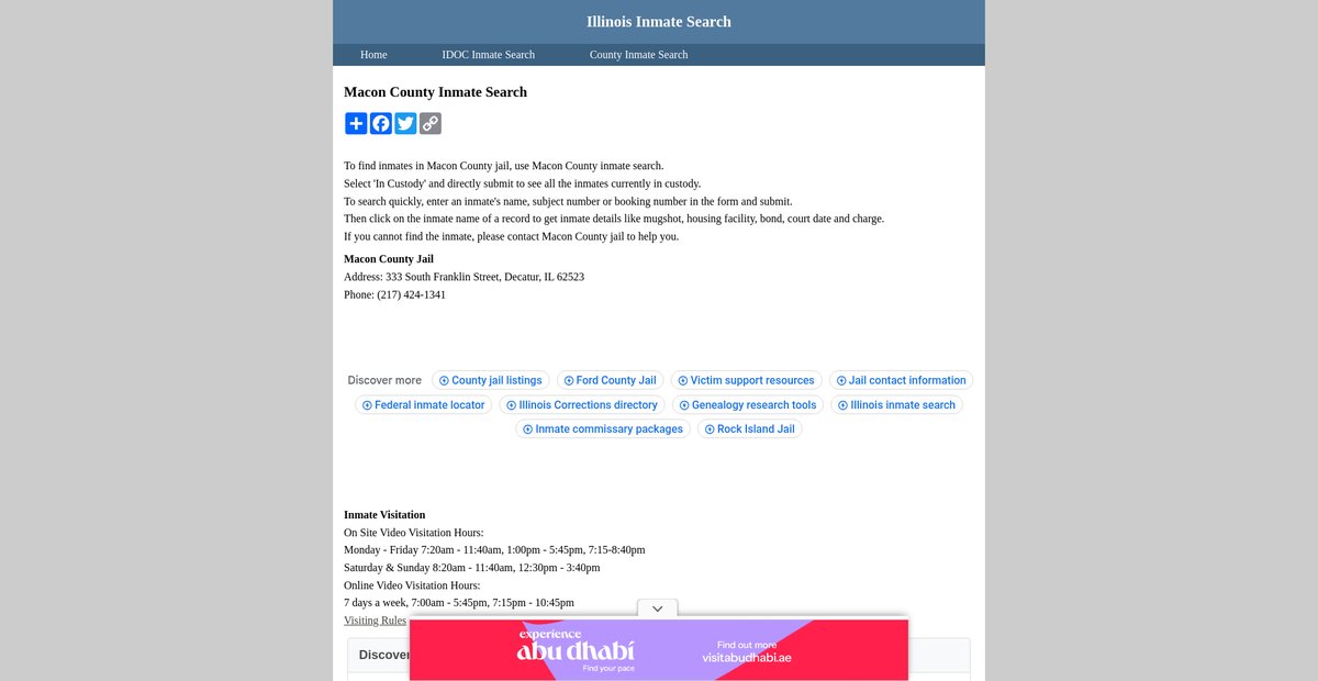 Preview of inmatesearchillinois.org