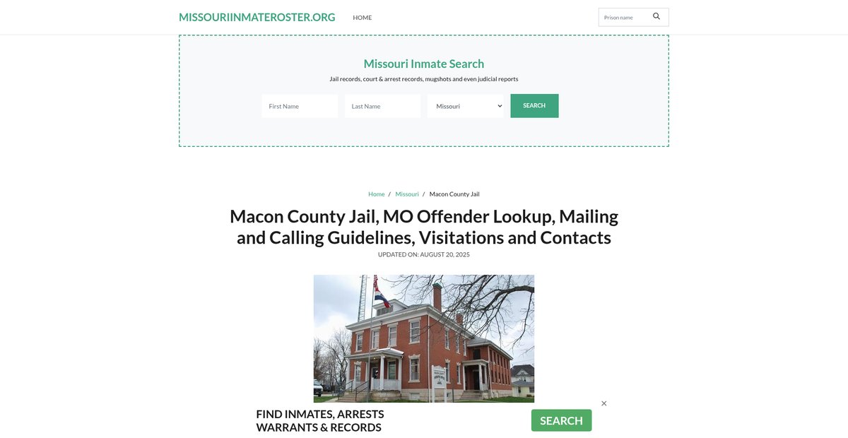 Preview of missouriinmateroster.org