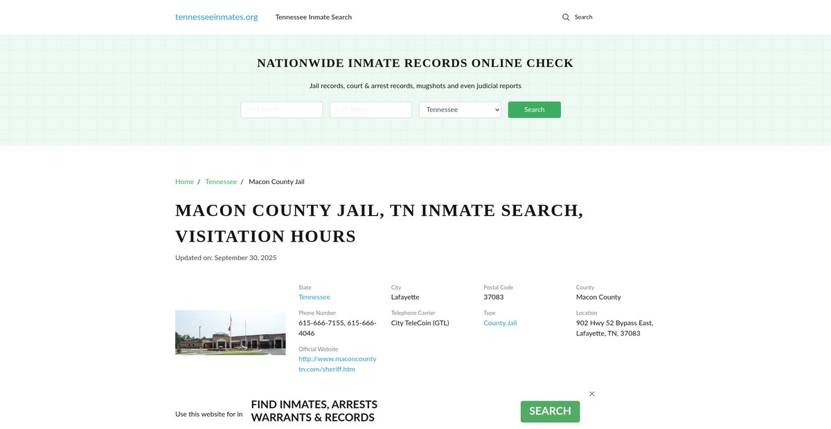 Preview of tennesseeinmates.org