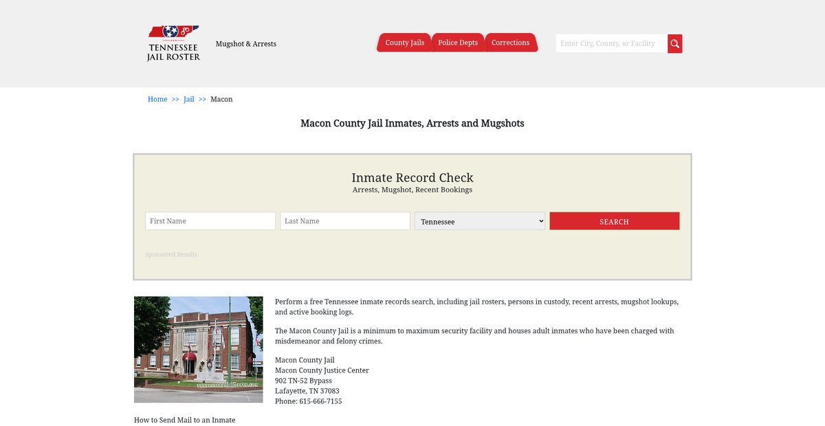 Preview of tennesseejailroster.com