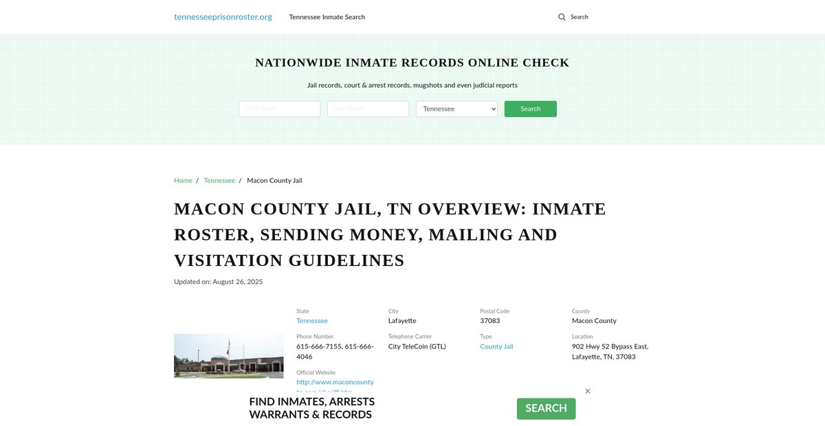 Preview of tennesseeprisonroster.org