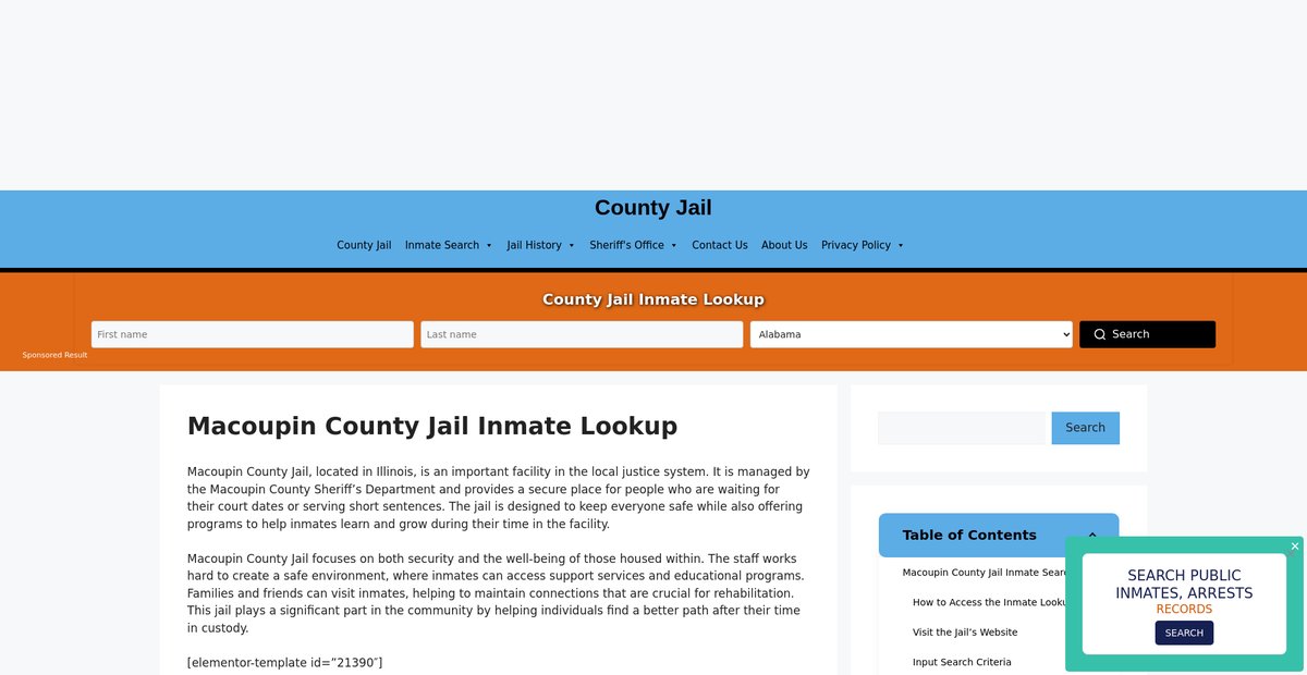 Preview of macoupin.countyjail.org