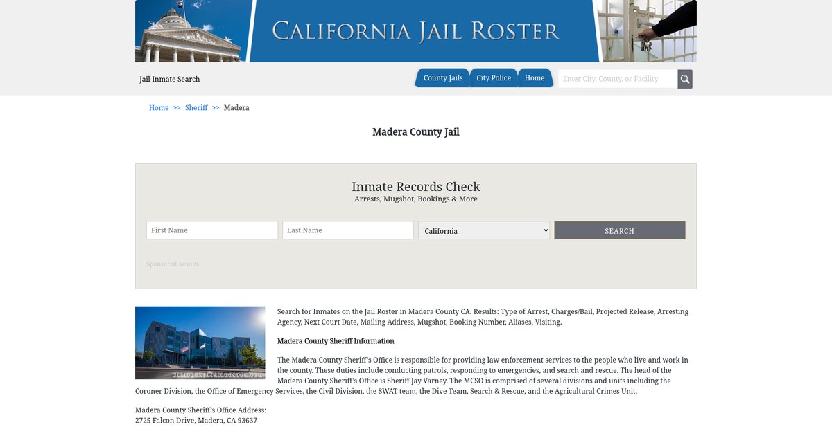 Preview of californiajailroster.com