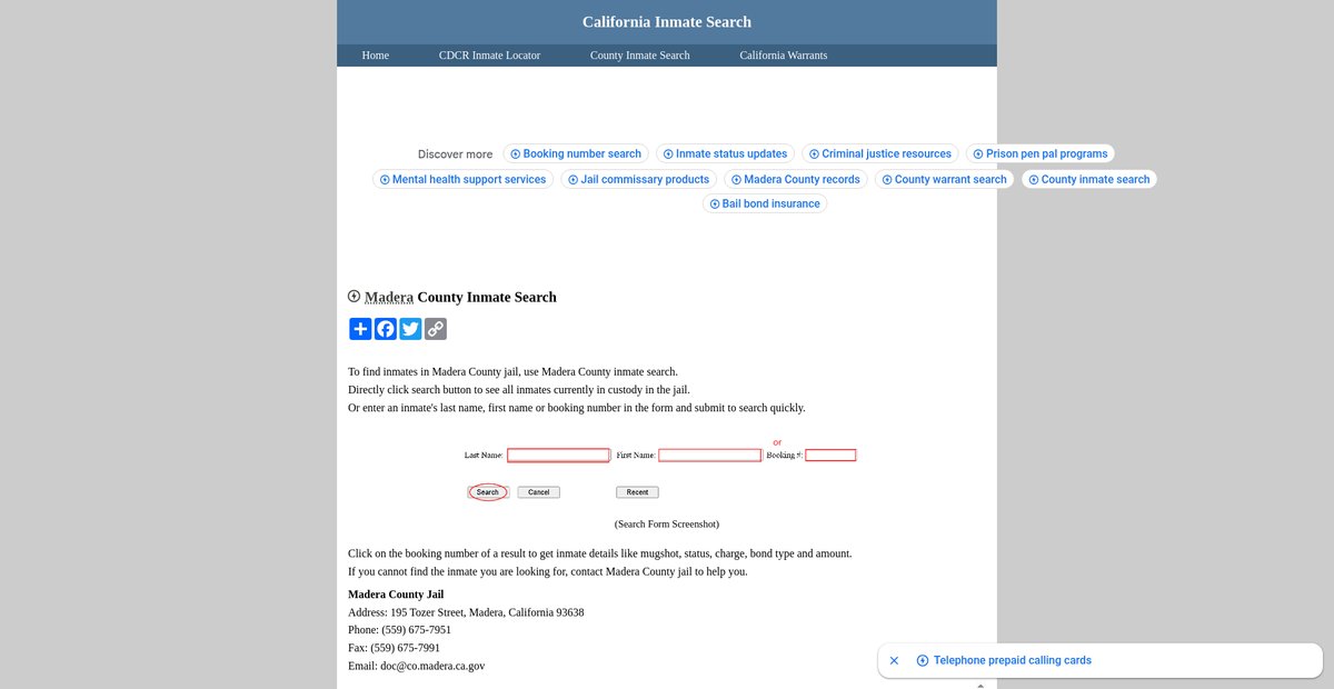 Preview of inmatesearchcalifornia.org
