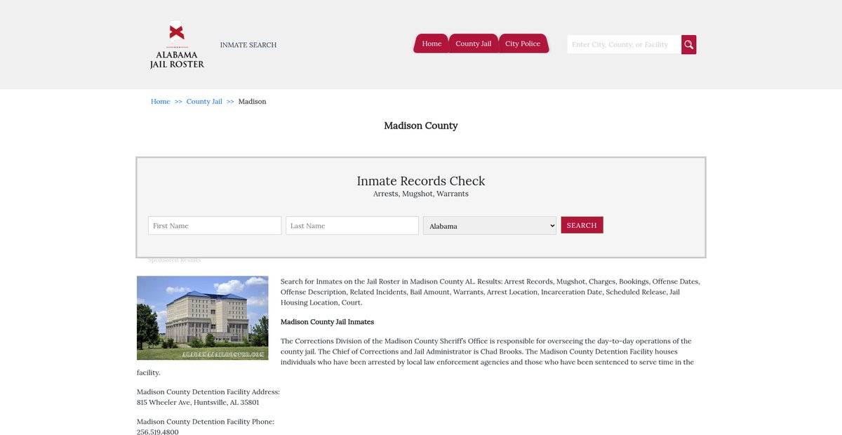 Preview of alabamajailroster.com