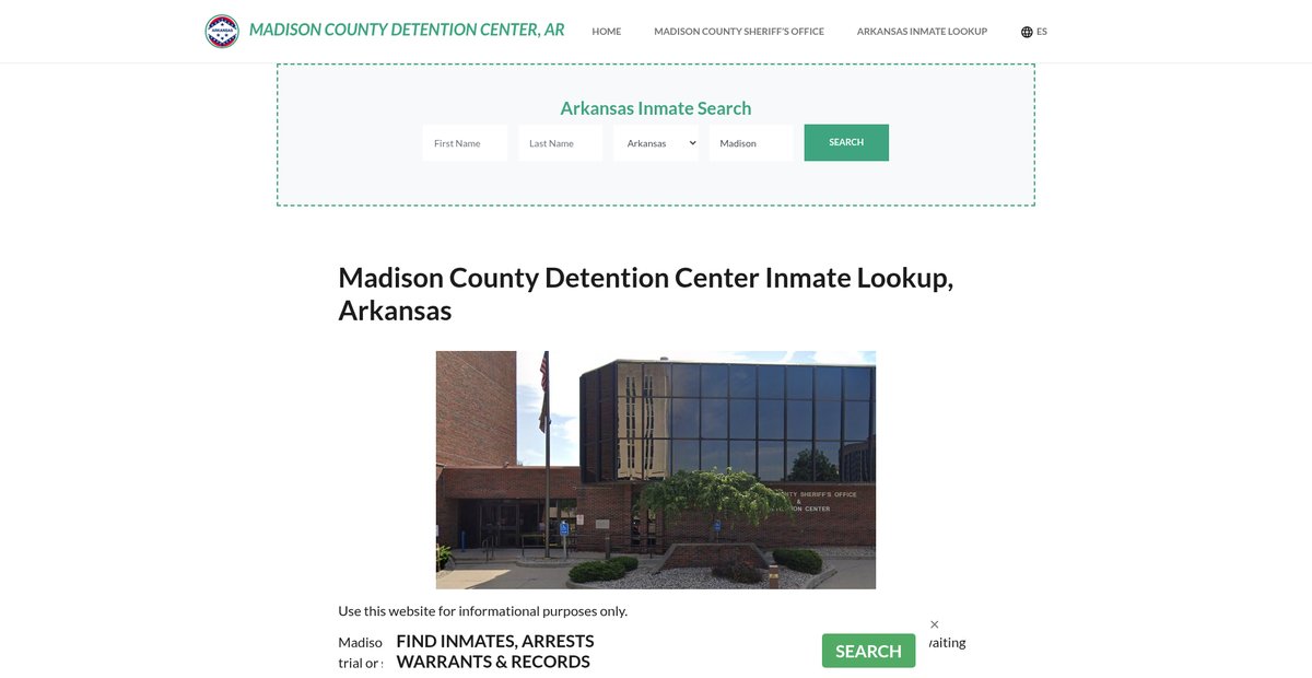 Preview of madisoncountydetentionar.org