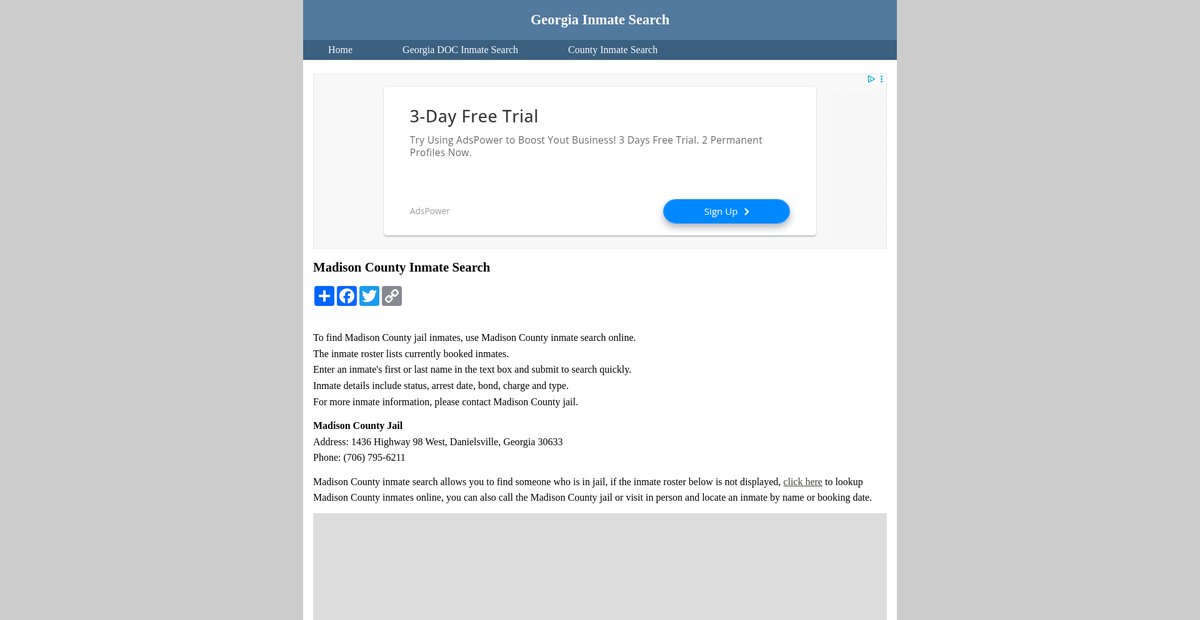 Preview of inmatesearchgeorgia.org