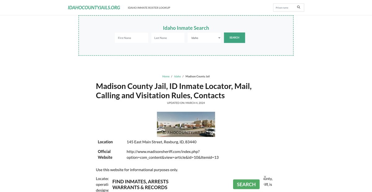 Preview of idahocountyjails.org