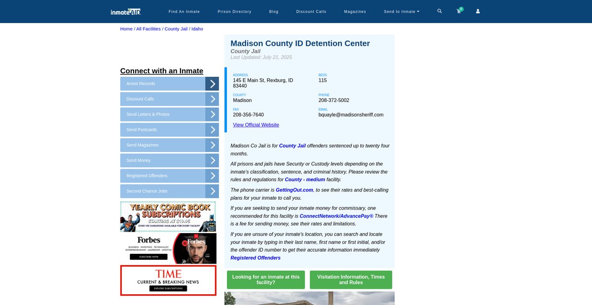 Preview of inmateaid.com