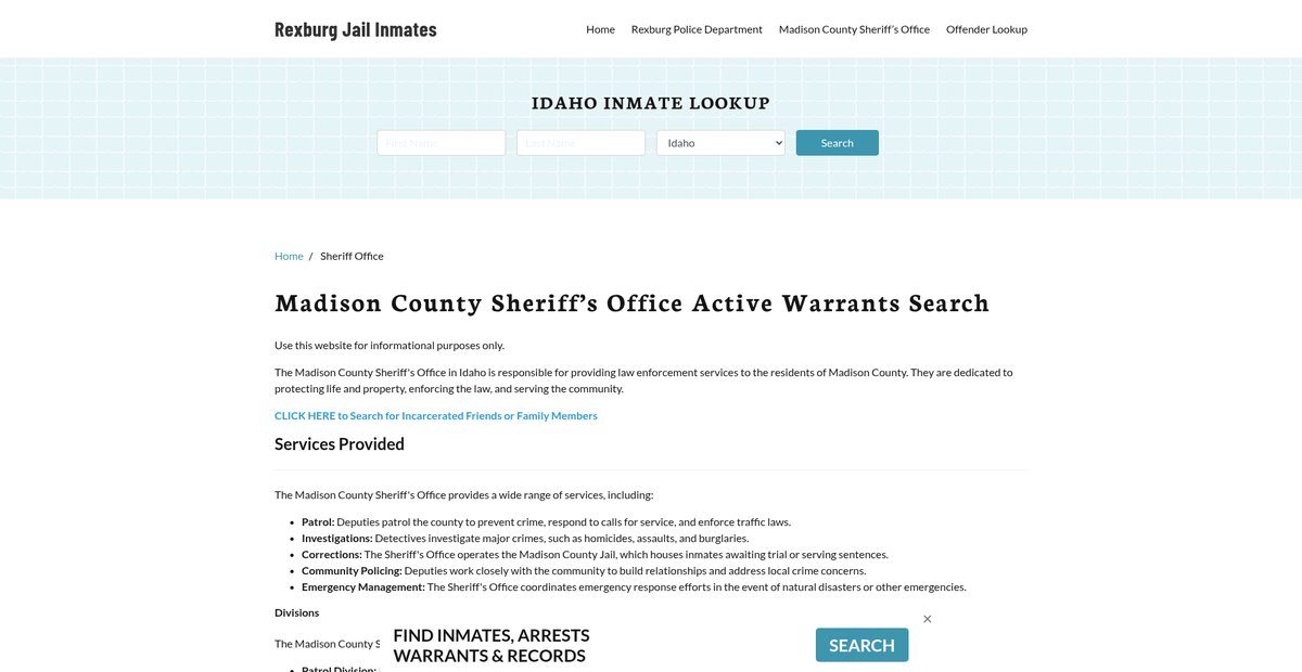 Preview of rexburgjail.org