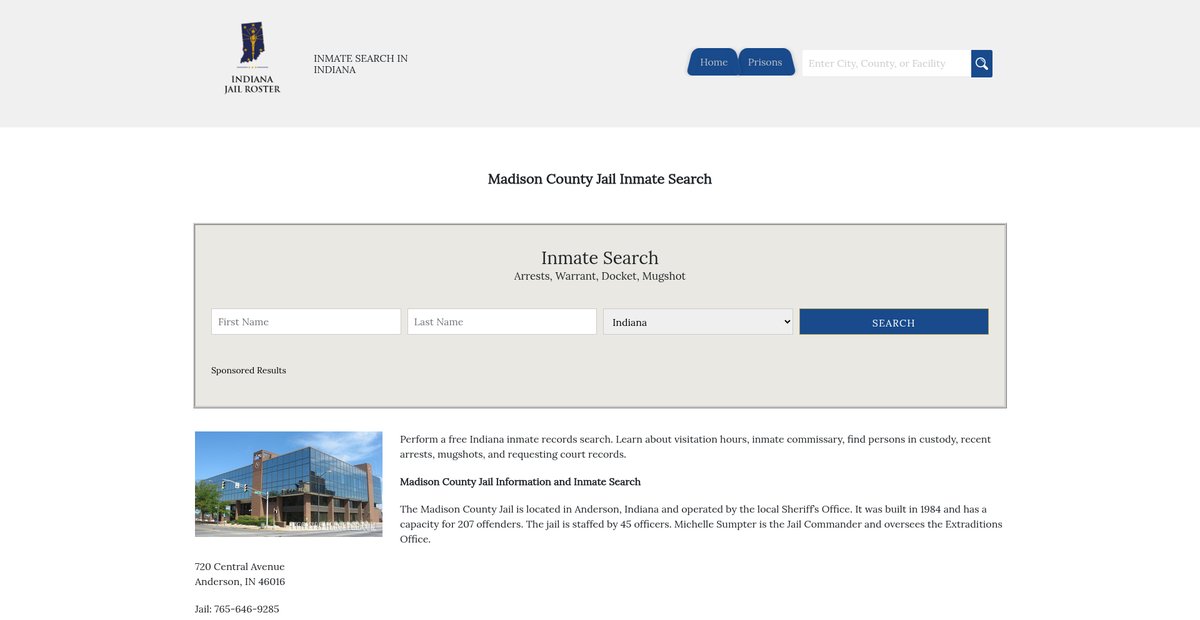 Preview of indianajailroster.com