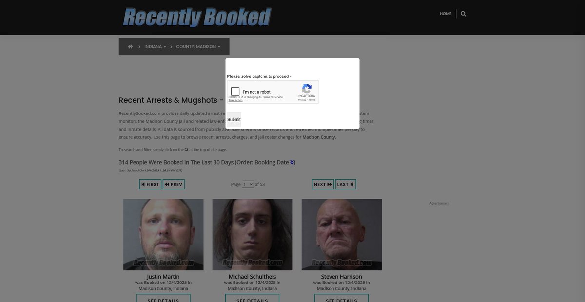 Preview of recentlybooked.com