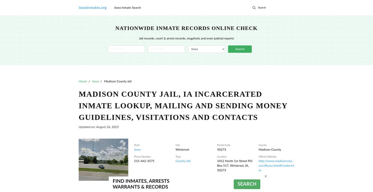 Preview of iowainmates.org
