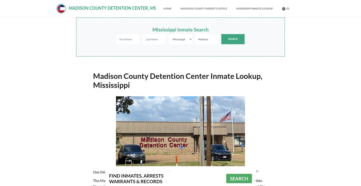 Preview of madisoncountydetentionms.org