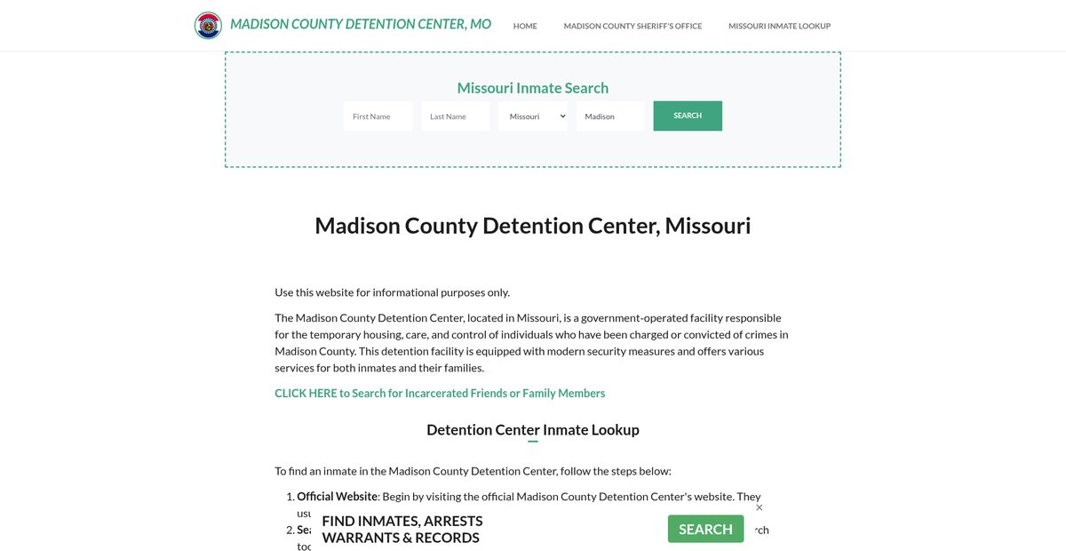Preview of madisoncountydetentionmo.org