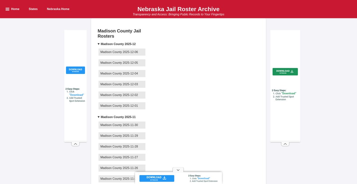 Preview of jailrosters.org