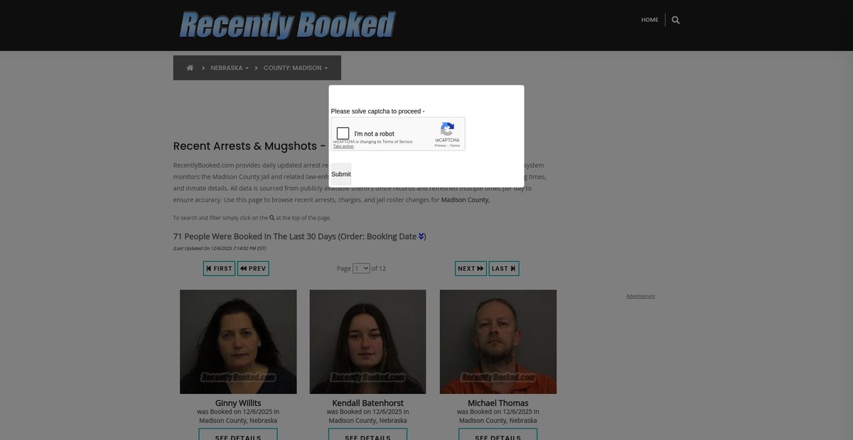 Preview of recentlybooked.com