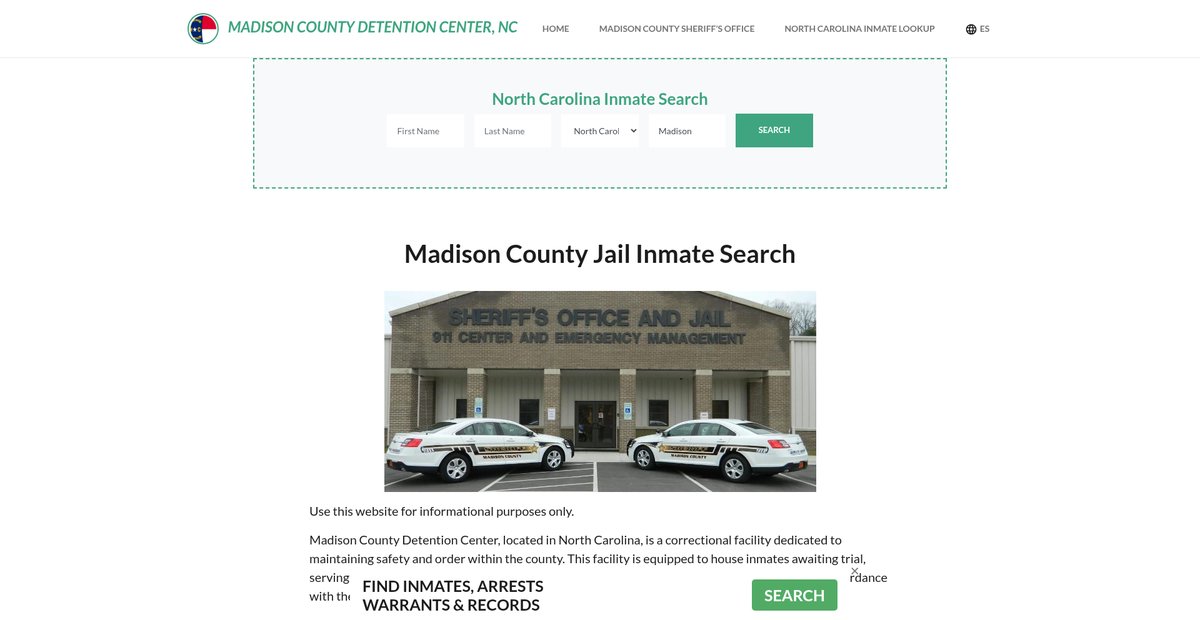 Preview of madisoncountydetentionnc.org