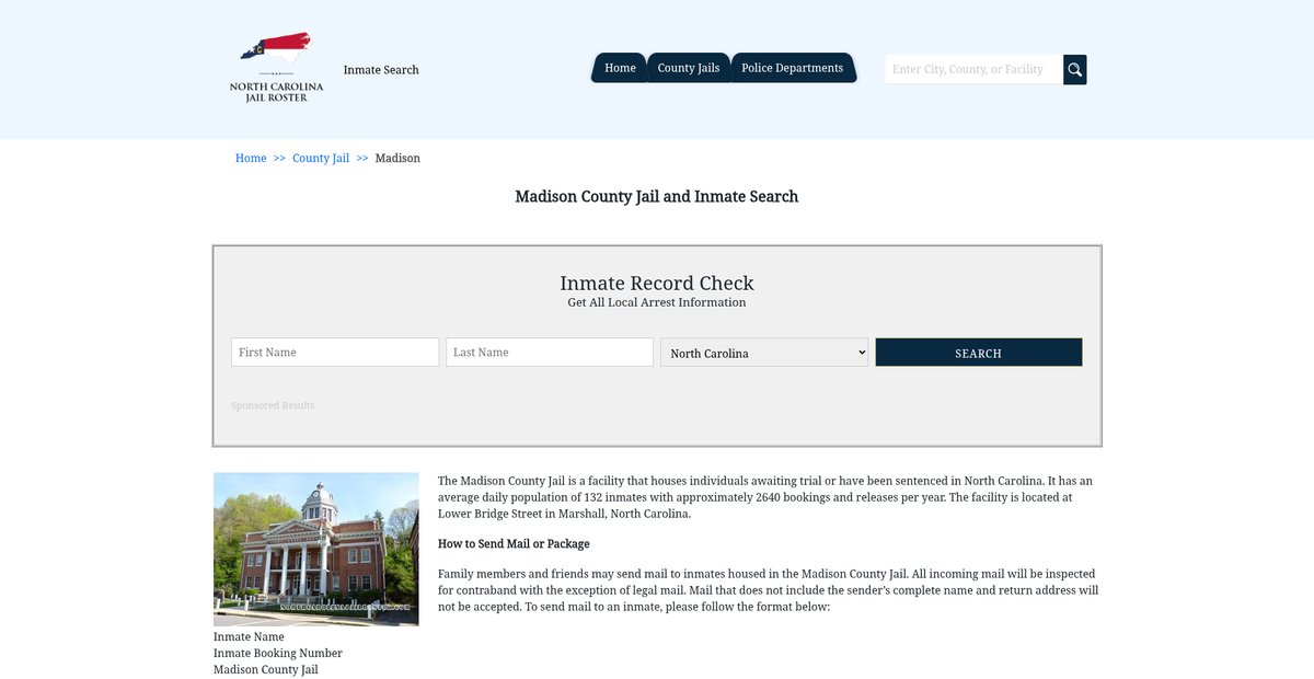 Preview of northcarolinajailroster.com