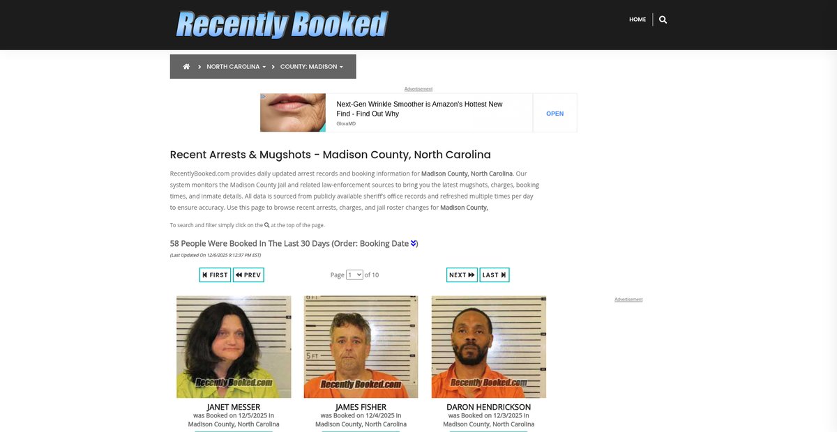 Preview of recentlybooked.com