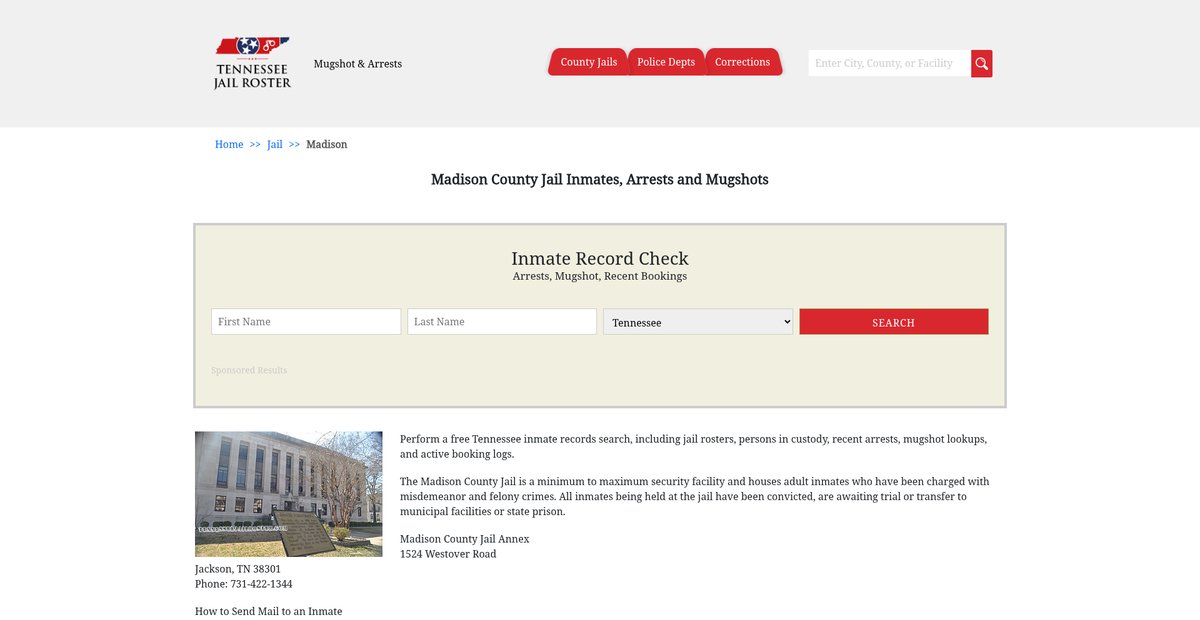 Preview of tennesseejailroster.com