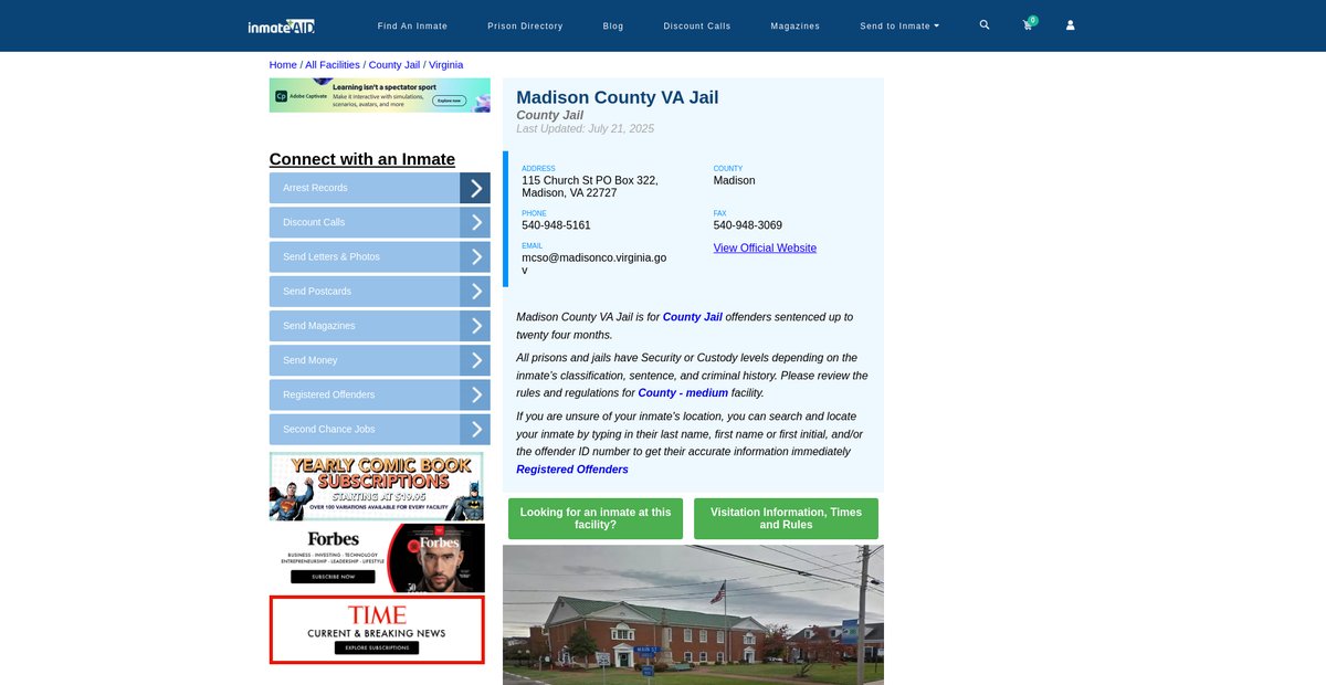 Preview of inmateaid.com