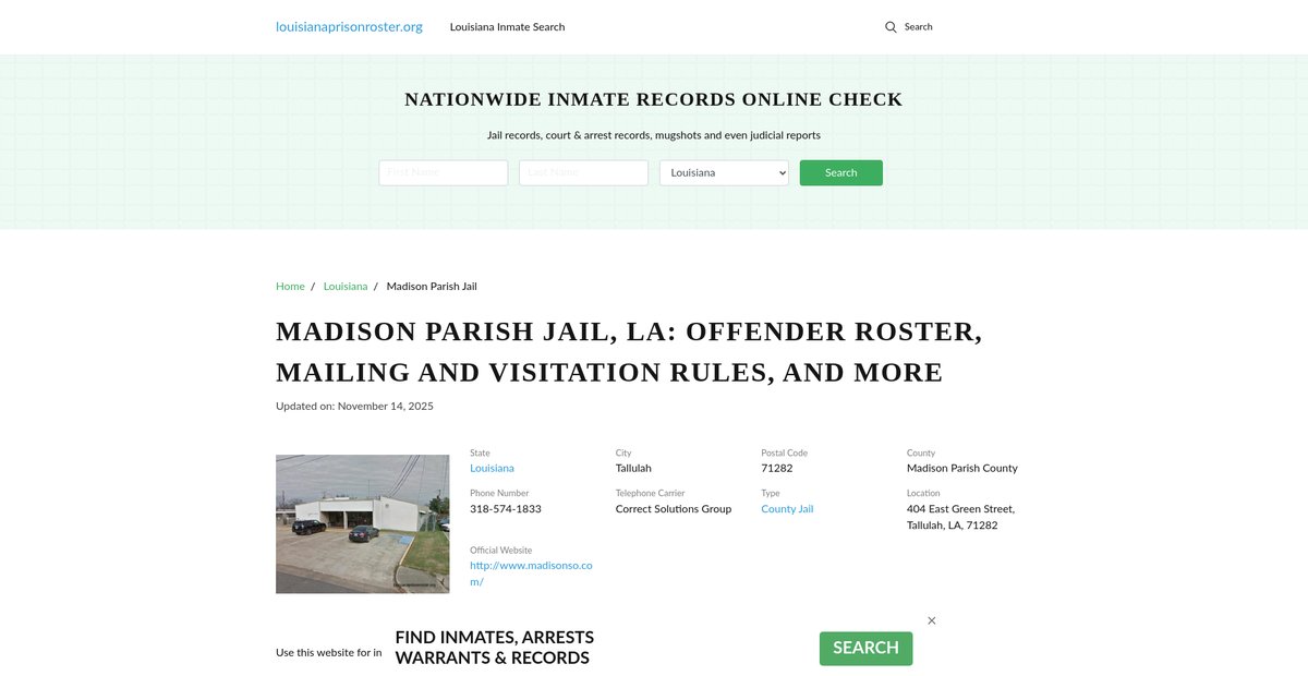 Preview of louisianaprisonroster.org