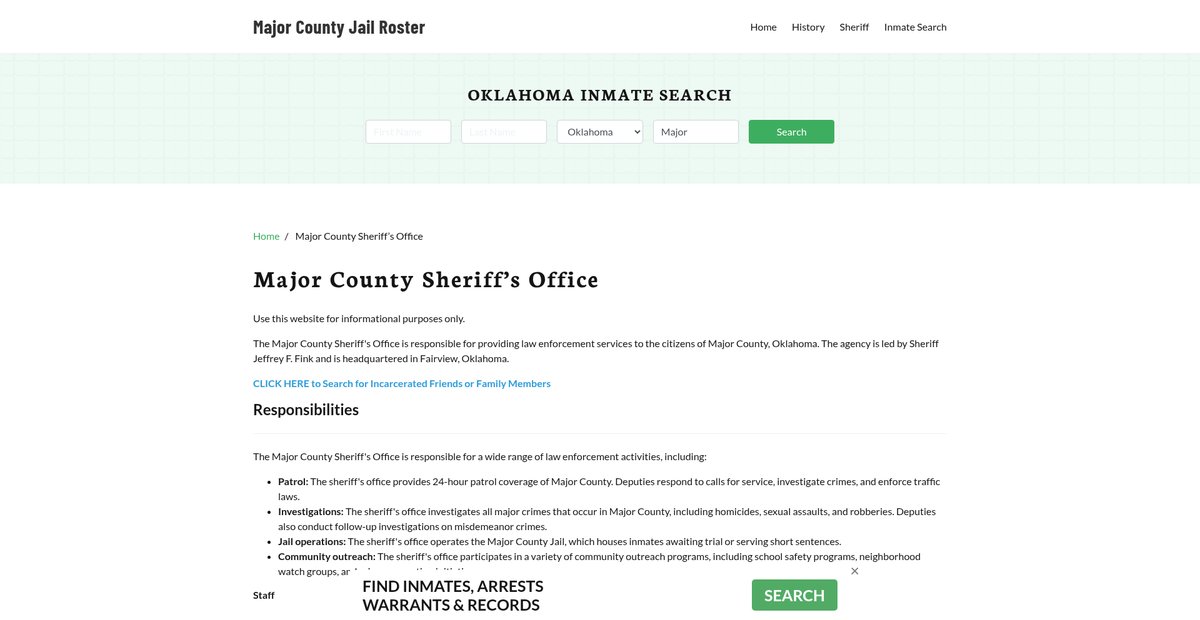 Preview of majorcountyjail.org