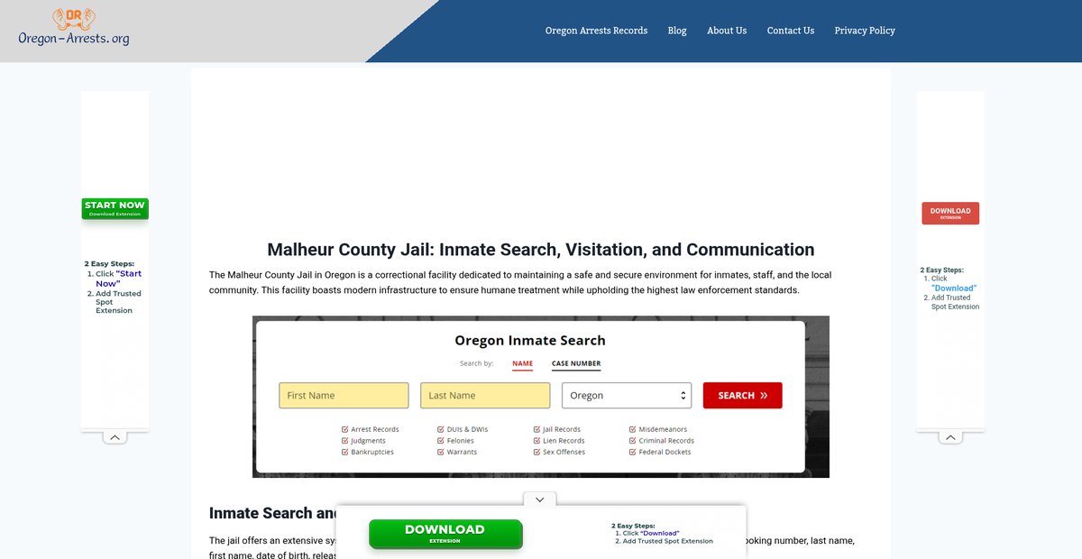 Preview of oregon-arrests.org