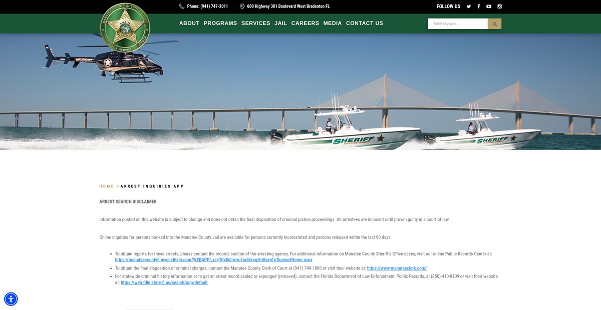 Preview of manateesheriff.com