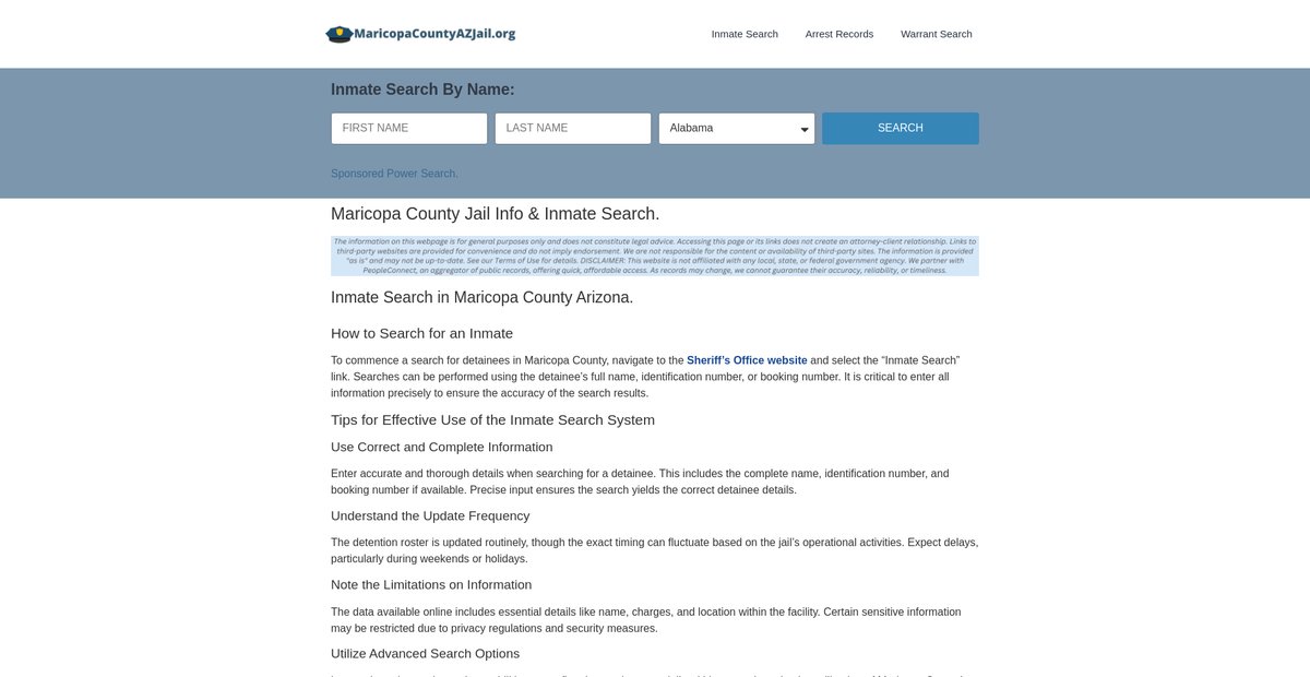 Preview of maricopacountyazjail.org