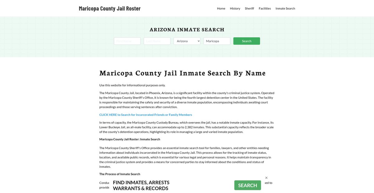 Preview of maricopacountyjail.org
