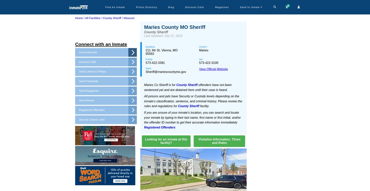 Preview of inmateaid.com
