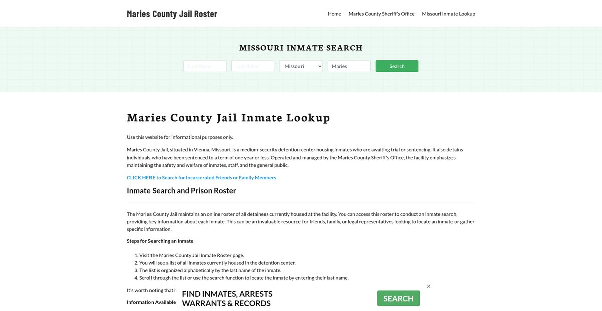 Preview of mariescountyjail.org