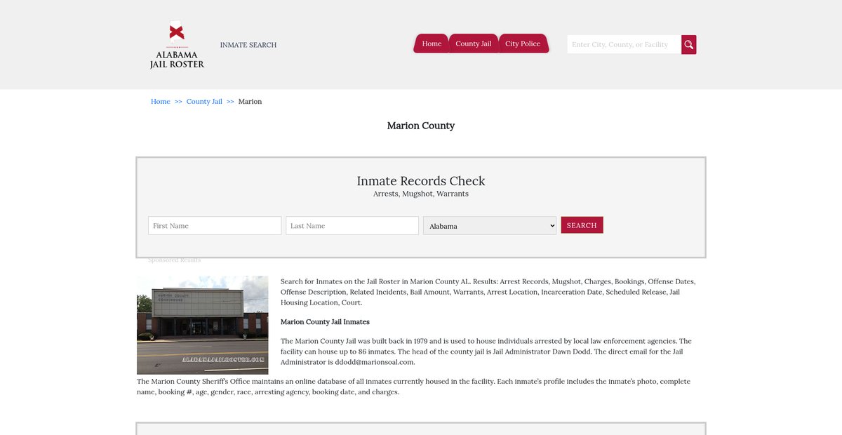 Preview of alabamajailroster.com