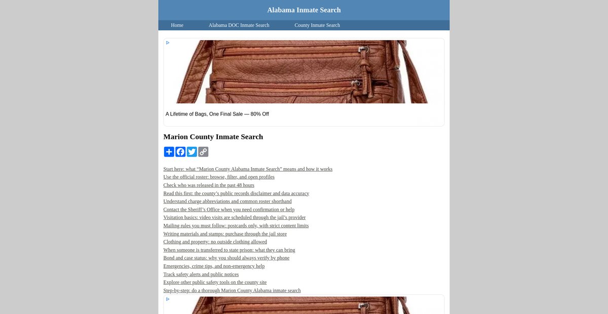 Preview of inmatesearchalabama.org