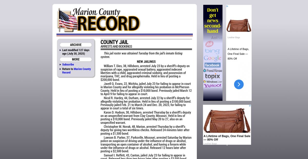 Preview of marionrecord.com