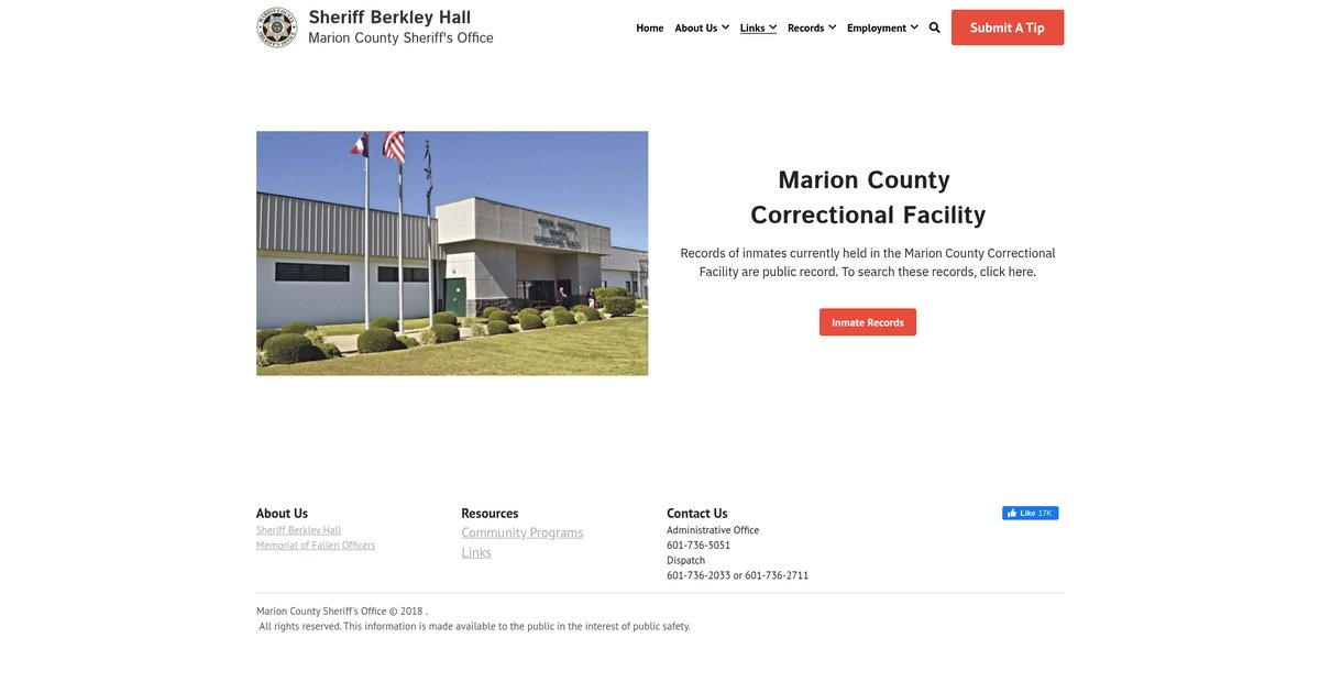 Preview of marioncountysheriff.org