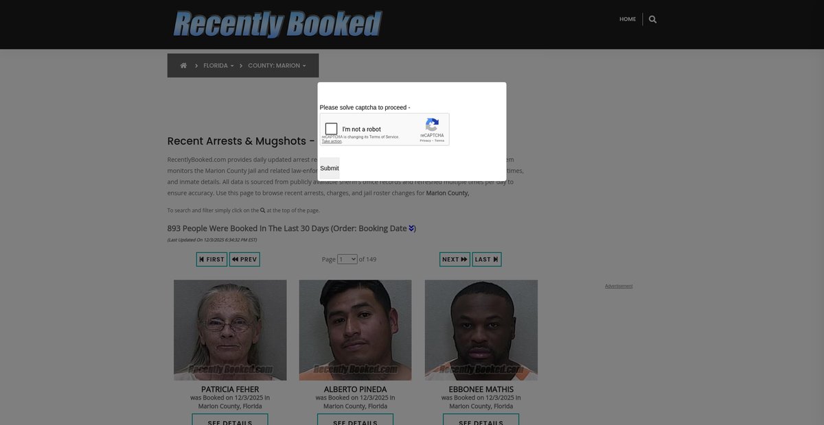 Preview of recentlybooked.com