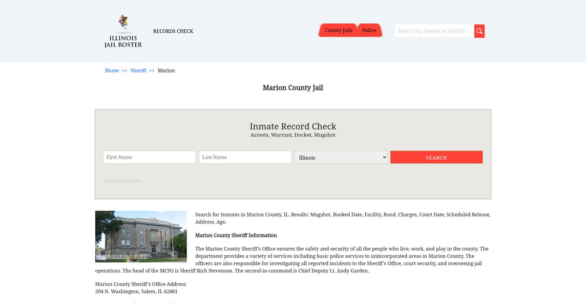Preview of illinoisjailroster.com