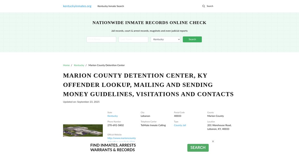 Preview of kentuckyinmates.org