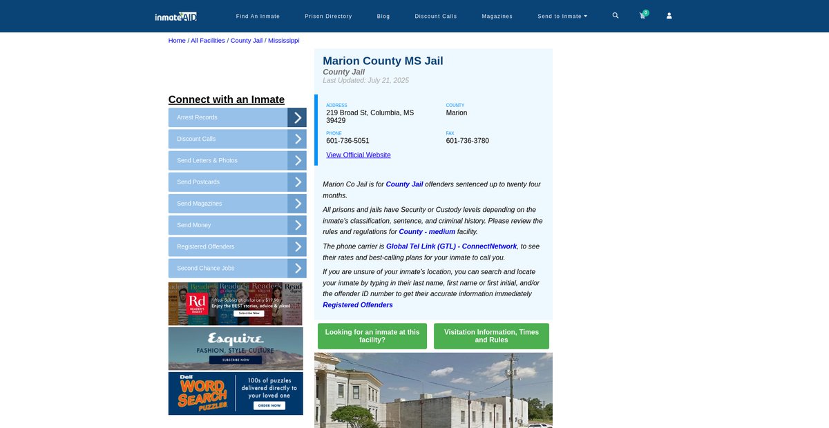 Preview of inmateaid.com