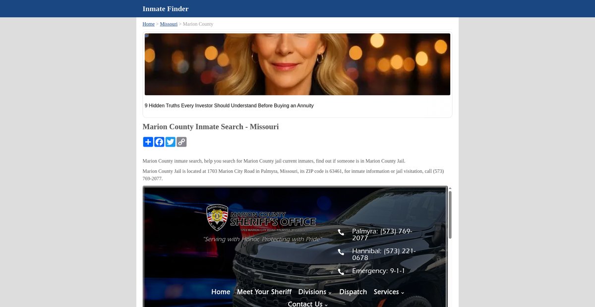 Preview of inmatefinder.org