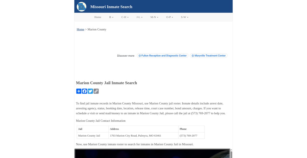 Preview of inmatesearchmo.org